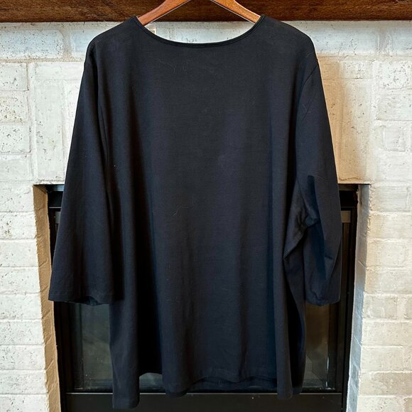 NEW - Catherines Suprema® Teardrop Tee - Black 4X - Picture 7 of 7